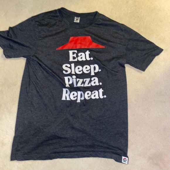 Pizza Hut Eat Sleep Pizza Repeat Workers T Shirt Size Large Mens - Picture 1 of 2